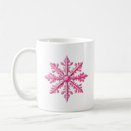 Taza De Café Copo de nieve rosa