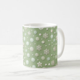 Taza De Café Copo de nieve sobre menta