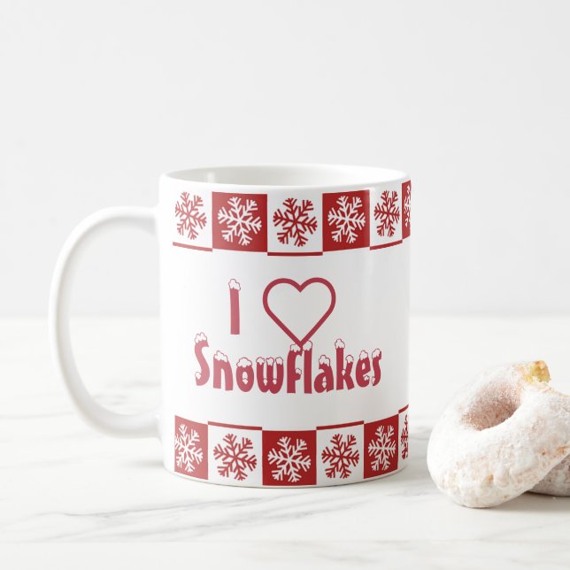 Taza De Café ❤️ Copos de nieve (Con donut)