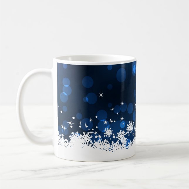 Taza De Café Copos de nieve - Azul (Izquierda)