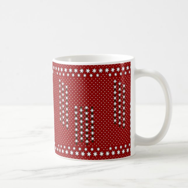 Taza De Café Copos de nieve de invierno (Derecha)