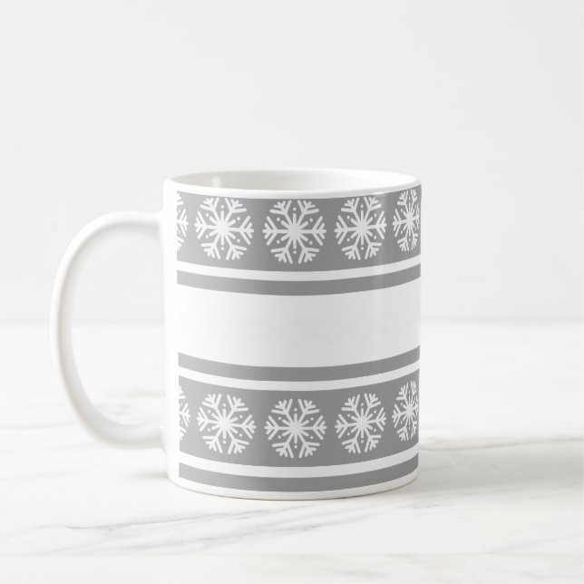 Taza De Café Copos de nieve de plata (Izquierda)