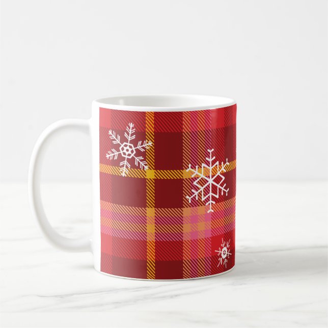 Taza De Café Copos de nieve en Navidades colocados (Izquierda)