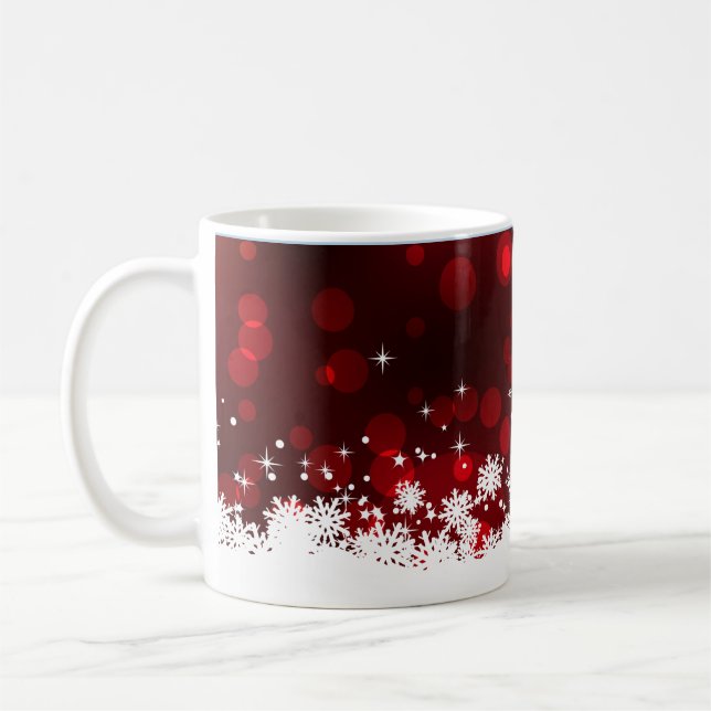 Taza De Café Copos de nieve - Rojo (Izquierda)
