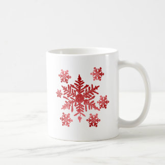 Taza De Café Copos de nieve rojos