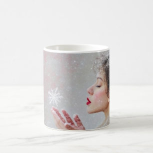 Taza De Café Copos de nieve soplando