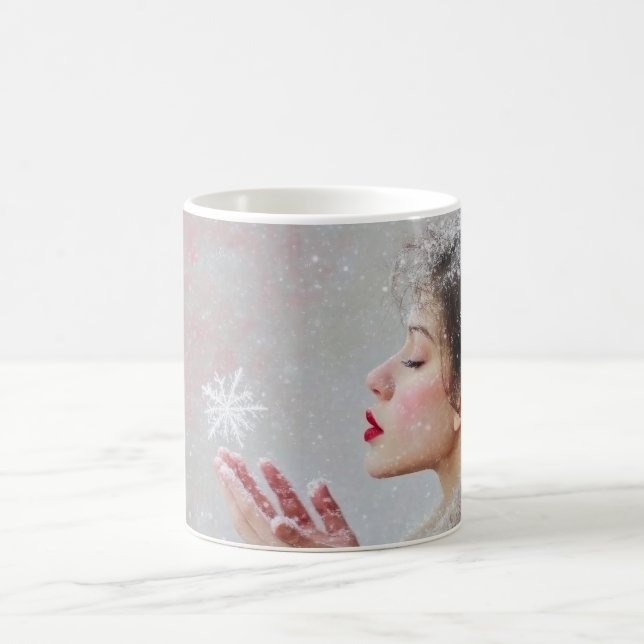 Taza De Café Copos de nieve soplando (Centro)