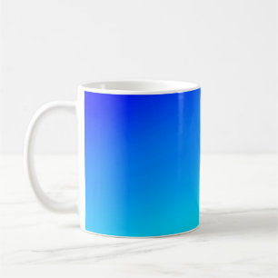 Taza De Café Copper azul oscuro color de agua abstracto pastel