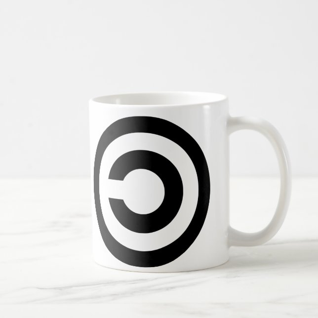 Taza De Café Copyleft - la información quiere estar libre (Derecha)