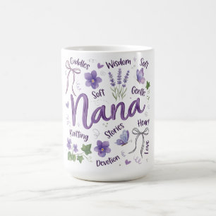 Taza De Café Coqueta Botánica Día de la Madre/Nana