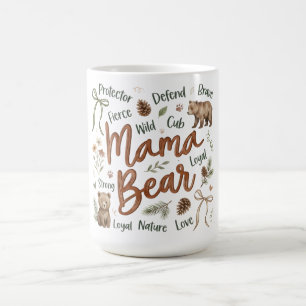 Taza De Café Coqueta Botánica Día de la Madre/Osa Mamá
