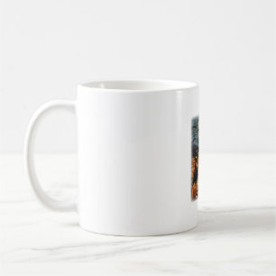 Taza De Café Coqueta de Halloween para Gato Negro Bow Cat Hallo