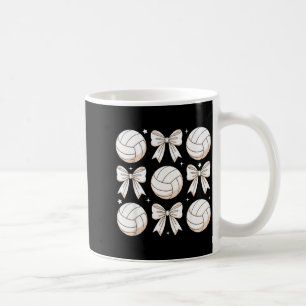Taza De Café Coqueta de voleibol lazo hermana de mama de voleib