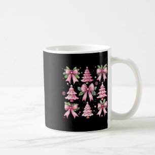 Taza De Café Coqueta retro de árbol de Navidad dobla a las muje