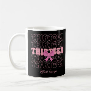 Taza De Café Coqueta rosa de 13 años, adolescente oficial 13