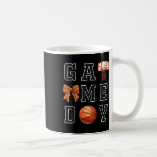 Taza De Café Coquetball Baloncesto Bow Game Day Baloncesto Mamá
