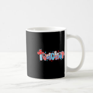 Taza De Café Coquette American Flag Teacher 4 De Julio Patriota