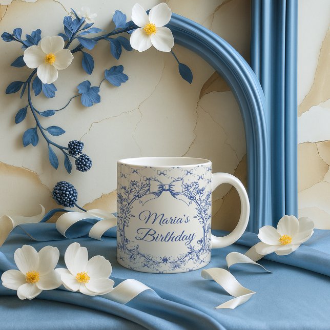 Taza De Café Coquette Blue Bow (Subido por el creador)