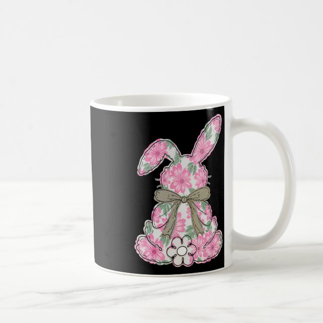 Taza De Café Coquette Bow Semana Santa Bunny Spring Florals (Derecha)