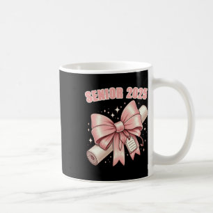 Taza De Café Coquette Bow Senior 2025 Graduation Long Sleeve