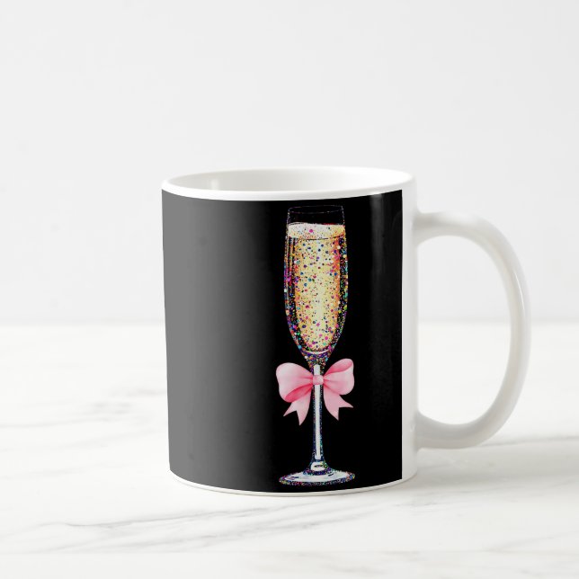 Taza De Café Coquette Champagne Gl Happy New Year 2026 Party Wo (Derecha)