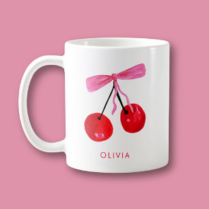 Taza De Café Coquette Cherry & Bow