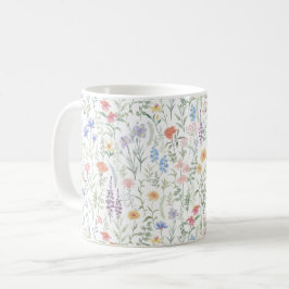 Taza De Café Coquette Feminine Wildflower Meadow