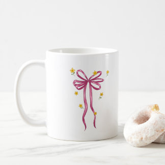 Taza de café Coquette Just A Girl Pink Ribbon