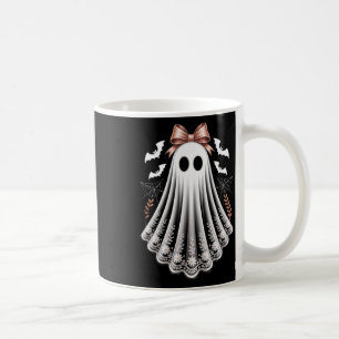 Taza De Café Coquette Lace Ghost Bow Mujeres Chicas costo Hallo