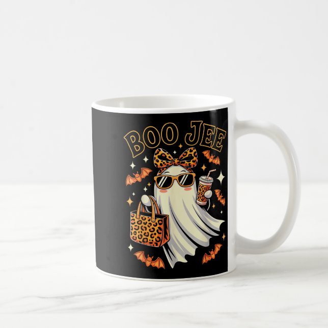 Taza De Café Coquette Leopard Ghost Coffee Boo Jee Halloween Bo (Derecha)