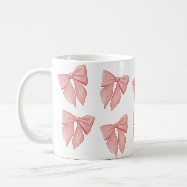 Taza De Café Coquette Minimalista Bow Mug (Izquierda)