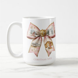 Taza De Café Coquette Navidades Nativity Bow