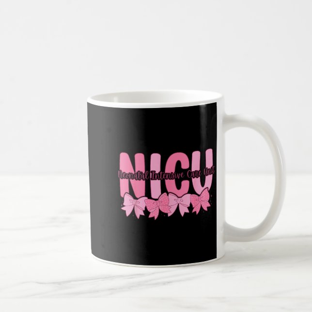 Taza De Café Coquette Nicu Nurse Nk Bow Neonatal Intensive Care (Derecha)