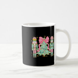 Taza De Café Coquette Pink Bow Nutcracker Christmas Tree Preppy