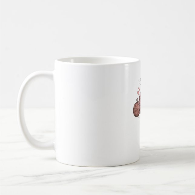 Taza De Café Coquette Pink Pumpkin Cat Classic T-Shirt (Izquierda)