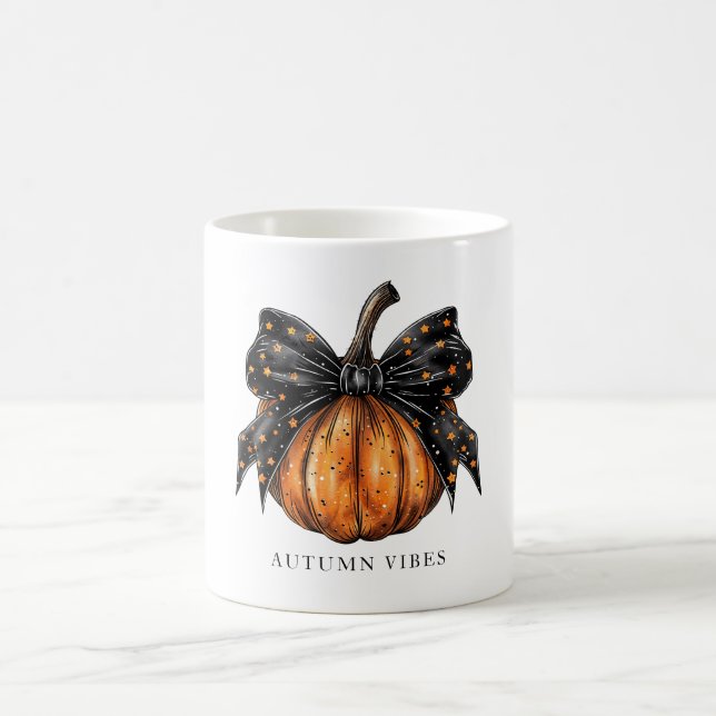 Taza De Café Coquette Pumpkin With Bow Fall (Centro)