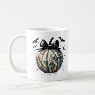 Taza De Café Coquettish Disco Ball Pumpkin Black Bow Tri-Blend