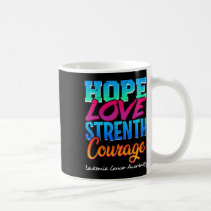 Taza De Café Coraje de fuerza de amor - Conciencia sobre el cán