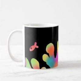 Taza De Café Coral de neón y peces
