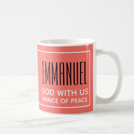 Taza De Café Coral EMMANUEL DIOS CON Coffee Mug cristiano estad