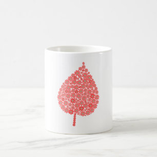 Taza De Café Coral Floral Leaf Design – Boho Botanical Leaf Mad