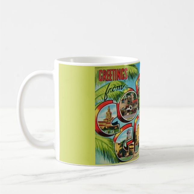 Taza De Café Coral Gables Florida Greeting (Izquierda)