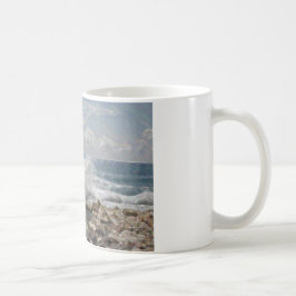 Taza De Café Coral y olas