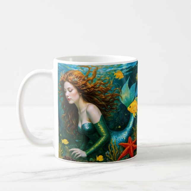 Taza De Café "Coralyn" - Hermosa sirena mística (Izquierda)