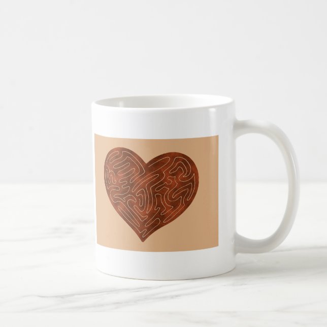 TAZA DE CAFÉ CORAZÓN A-MAZE-ING (ROJO) (Derecha)