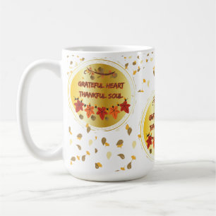 Taza De Café Corazón Agradecido Alma Agradecida