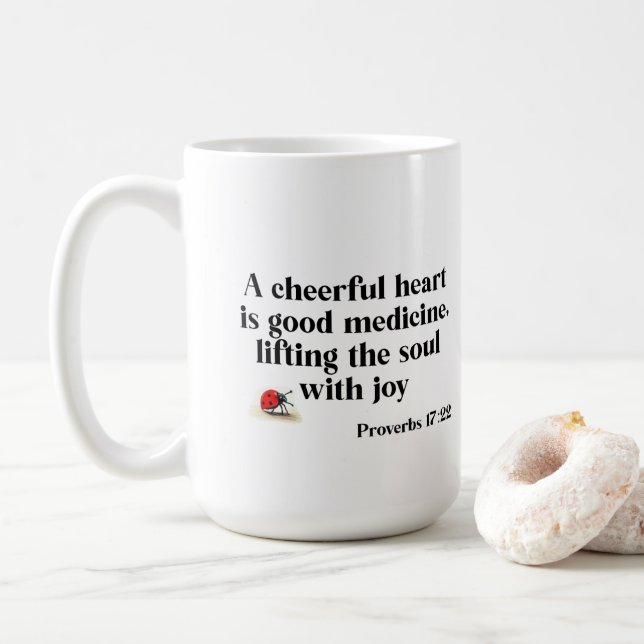Taza De Café Corazón Alegre (Con donut)