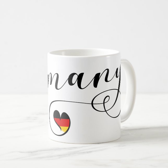 Taza De Café Corazón Alemania, Bandera Alemana (Anverso derecho)