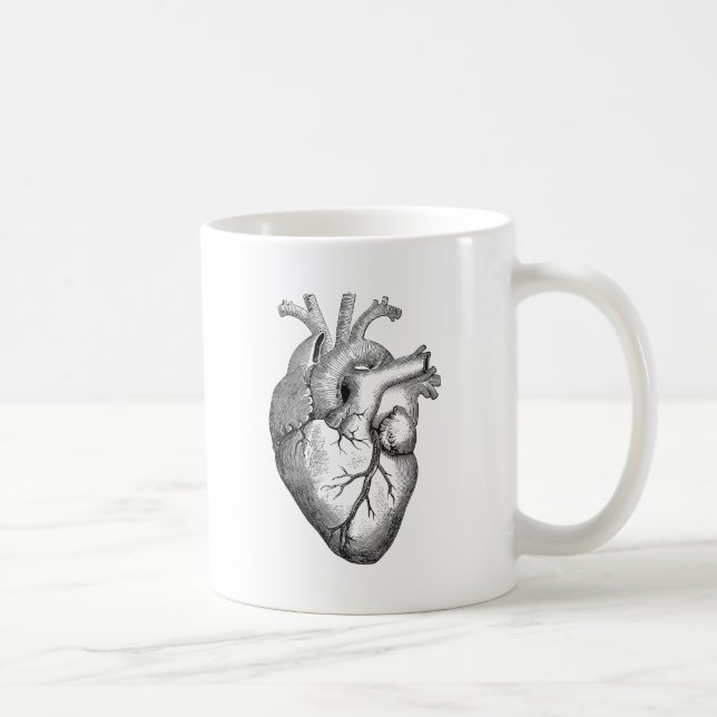Taza De Café Corazón anatómico (Derecha)