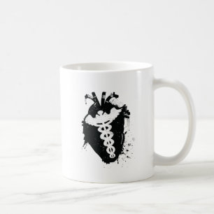 Taza De Café corazón anatómico caduceus